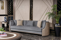 Tivoli Channel-Back Sofa with Tivoli Oval Coffee Table