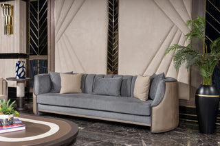 Tivoli Channel-Back Sofa with Tivoli Oval Coffee Table