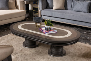 Tivoli Oval Coffee Table in front of the Tivoli sofa