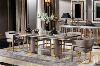 Triton Dining Table alternate view - solid beechwood with premium finish dining table | Ali Guler Furniture