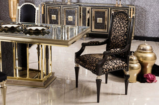 Tropez Dining Chair alternate view - beechwood frame with premium fabric dining chair | Ali Guler Furniture