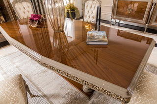 Umay Dining Table alternate view - solid beechwood with premium finish dining table | Ali Guler Furniture