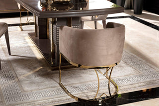 Zavier Dining Metal Chair - luxury furniture piece handcrafted in Türkiye | Ali Guler Furniture