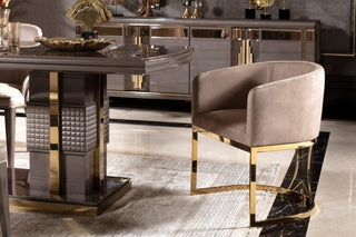Zavier Dining Metal Chair alternate view - premium materials furniture piece | Ali Guler Furniture
