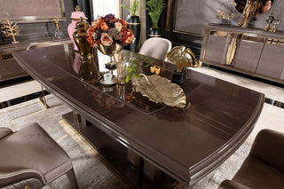 Zavier Dining Table alternate view - solid beechwood with premium finish dining table | Ali Guler Furniture