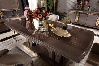 Zavier Dining Table in room setting - luxury furniture Houston | Ali Guler Furniture